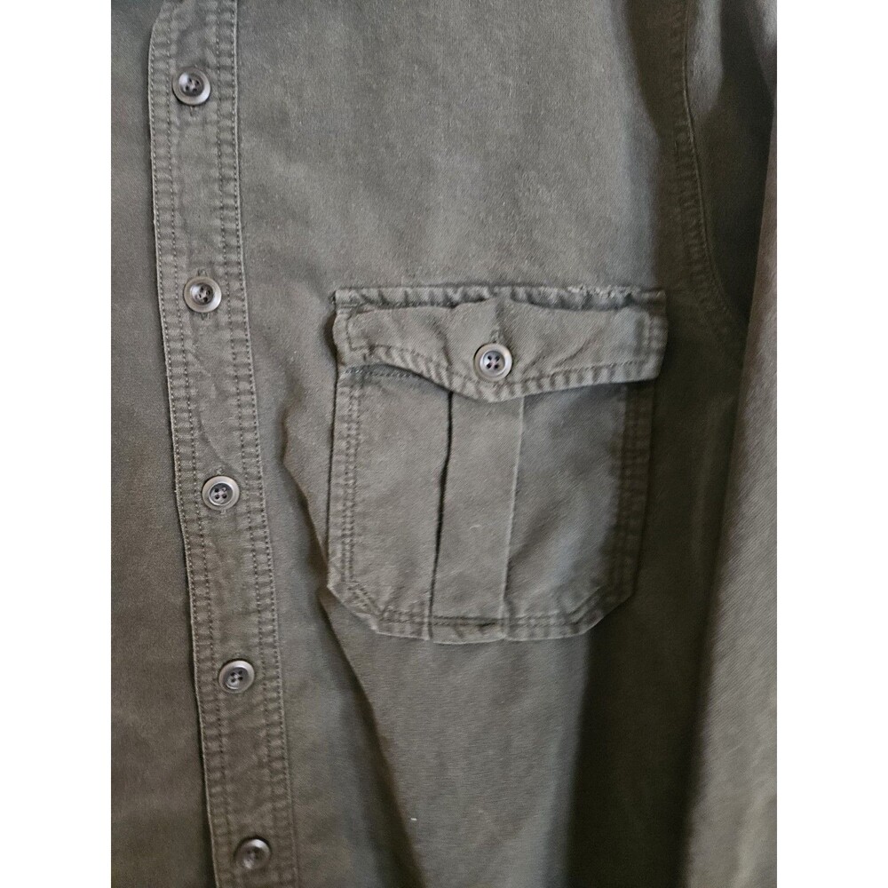 Eddie Bauer Sport Shop Shirt Mens L Tall Fishing Hiking Snap Button VTG Green - Picture 3 of 11